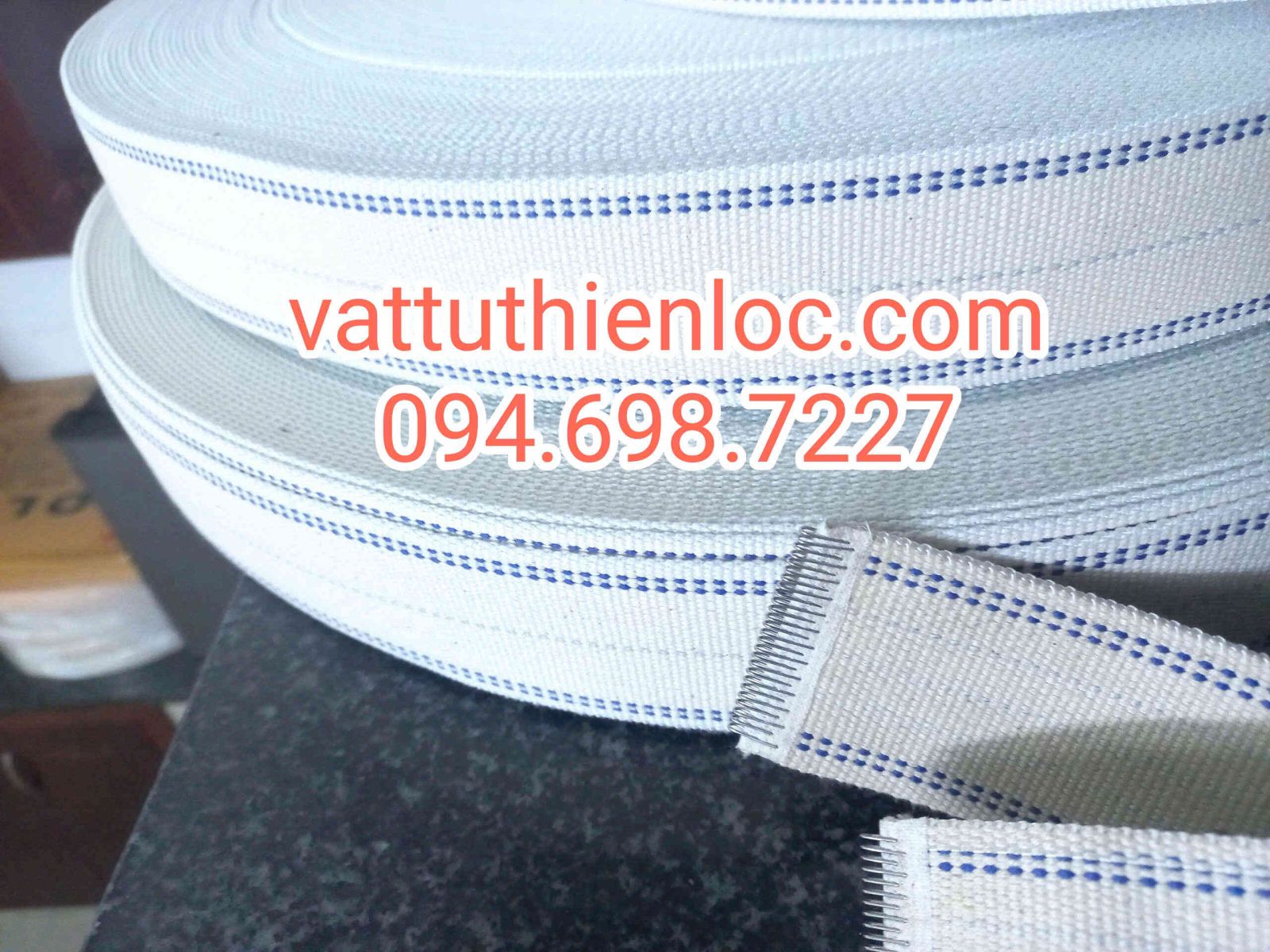 Dây đai máy gấp chỉ xanh 50mm,chỉ số chống tĩnh điện cao an toàn cho dây truyền động. 