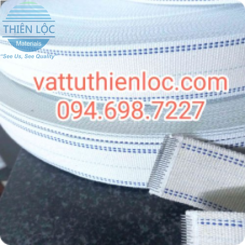 Dây đai cotton viền xanh cho máy gấp