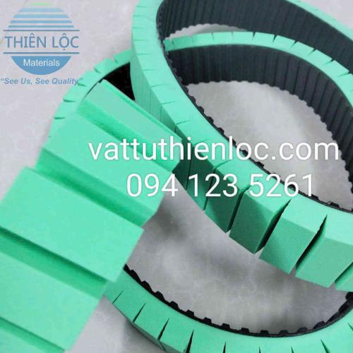 Dây Curoa Răng Đắp Mút Xốp Bọt Biển, Dây Đai Đắp Nỉ Xanh, Dây Đai Đắp Mút Xốp Xanh